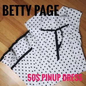 Bettie Page Las Vegas White Pinup Dress